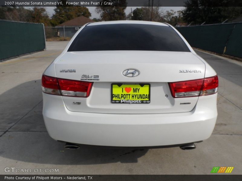 Powder White Pearl / Gray 2007 Hyundai Sonata Limited V6