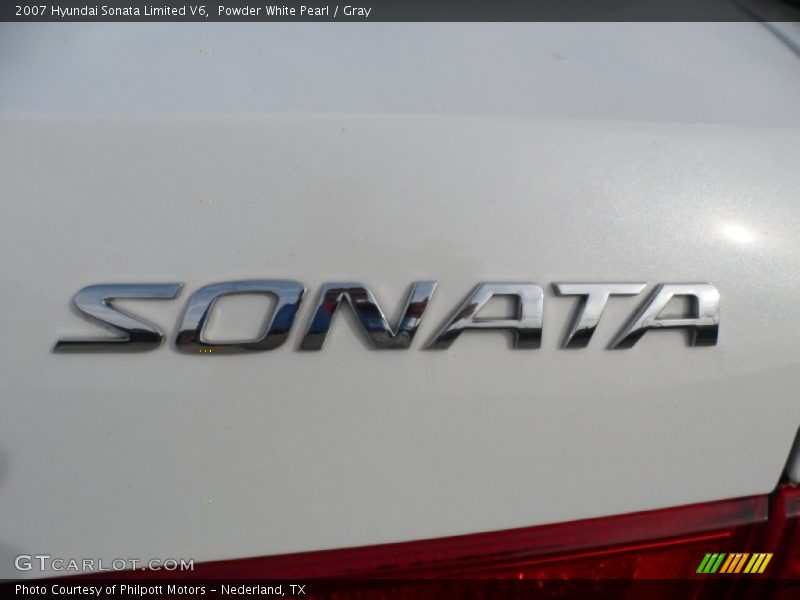 Powder White Pearl / Gray 2007 Hyundai Sonata Limited V6