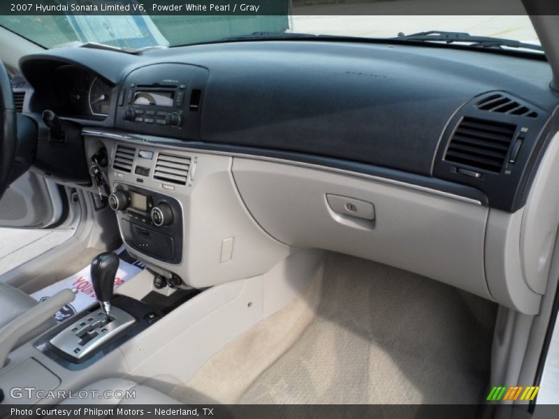 Powder White Pearl / Gray 2007 Hyundai Sonata Limited V6