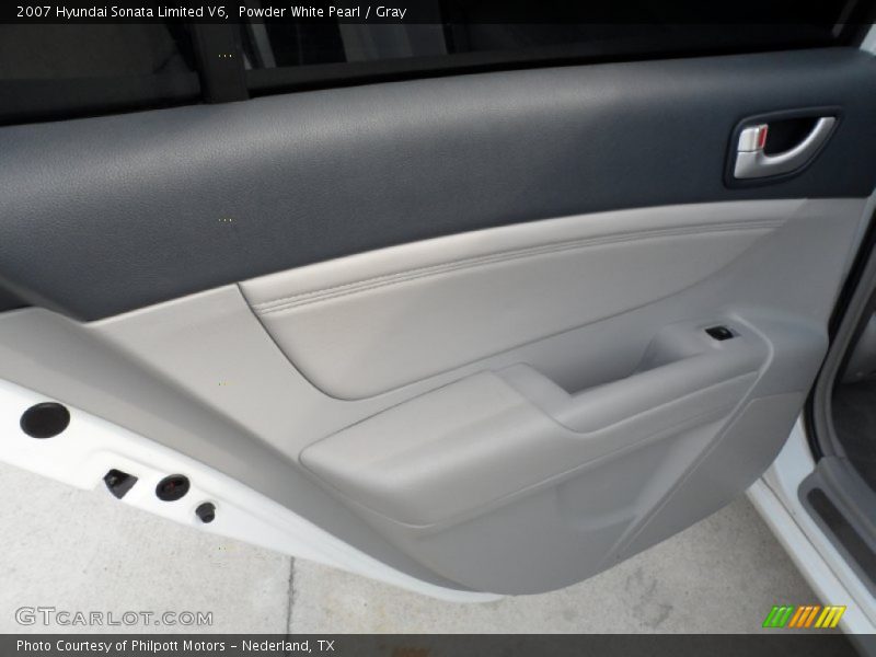 Powder White Pearl / Gray 2007 Hyundai Sonata Limited V6