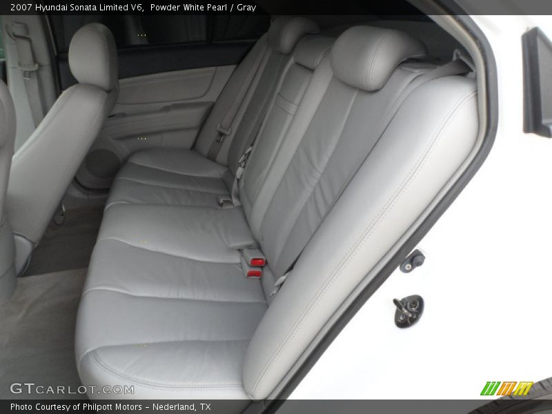 Powder White Pearl / Gray 2007 Hyundai Sonata Limited V6