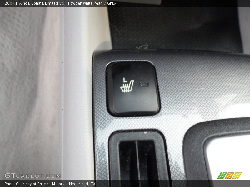 Powder White Pearl / Gray 2007 Hyundai Sonata Limited V6