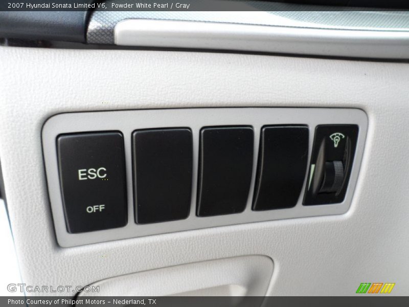 Powder White Pearl / Gray 2007 Hyundai Sonata Limited V6
