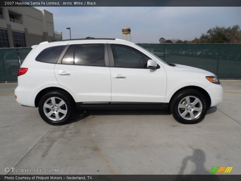 Arctic White / Black 2007 Hyundai Santa Fe Limited