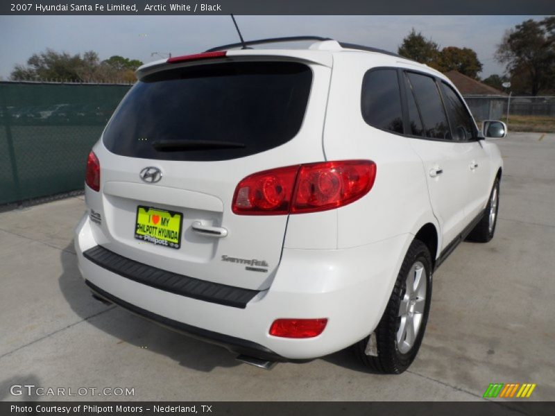Arctic White / Black 2007 Hyundai Santa Fe Limited
