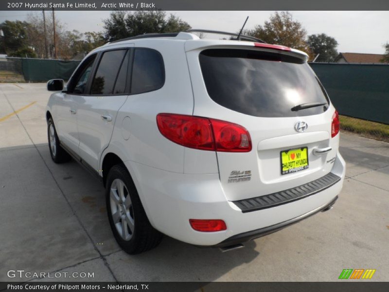 Arctic White / Black 2007 Hyundai Santa Fe Limited