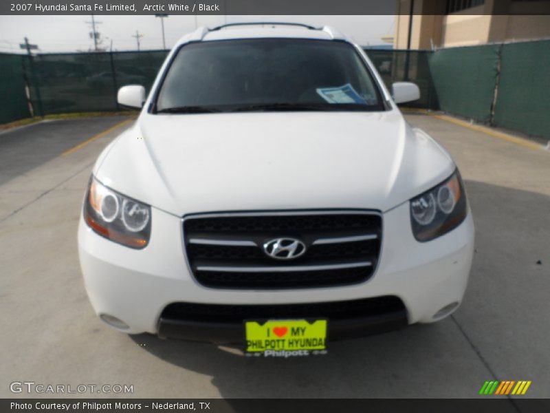 Arctic White / Black 2007 Hyundai Santa Fe Limited