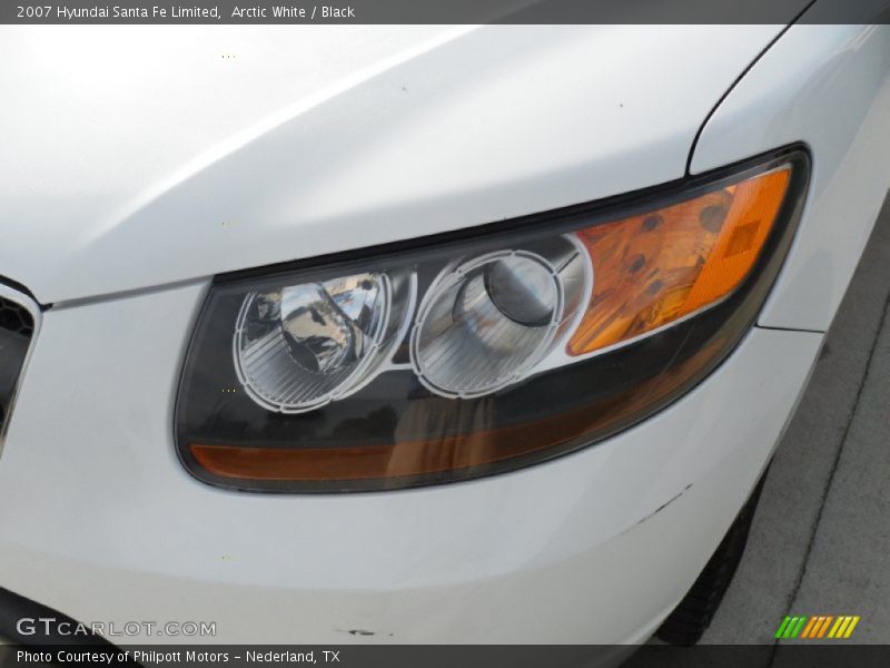 Arctic White / Black 2007 Hyundai Santa Fe Limited