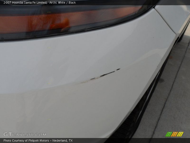 Arctic White / Black 2007 Hyundai Santa Fe Limited
