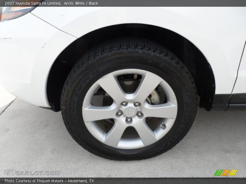 Arctic White / Black 2007 Hyundai Santa Fe Limited