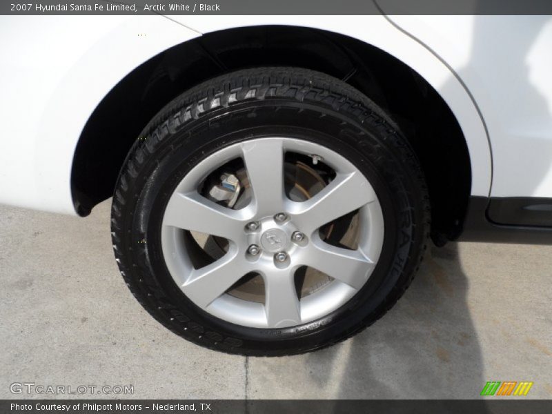 Arctic White / Black 2007 Hyundai Santa Fe Limited