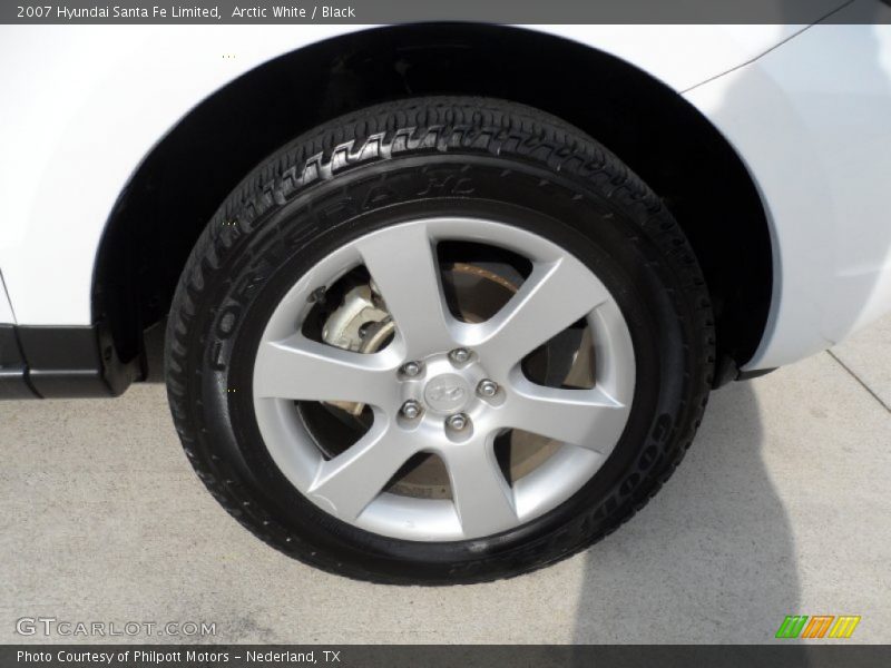 Arctic White / Black 2007 Hyundai Santa Fe Limited