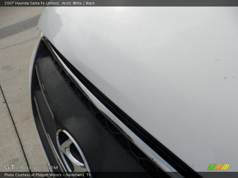 Arctic White / Black 2007 Hyundai Santa Fe Limited