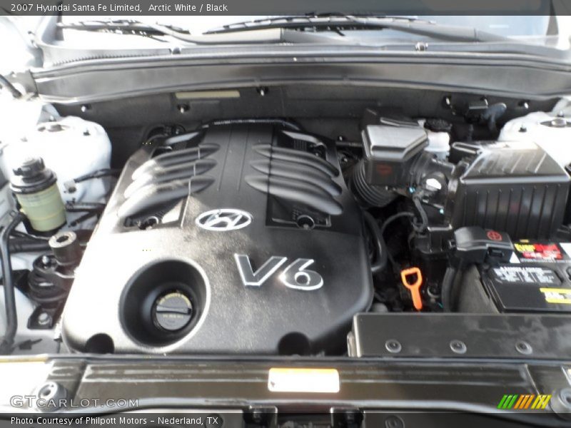 Arctic White / Black 2007 Hyundai Santa Fe Limited