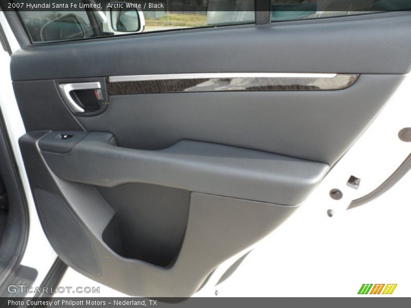 Arctic White / Black 2007 Hyundai Santa Fe Limited