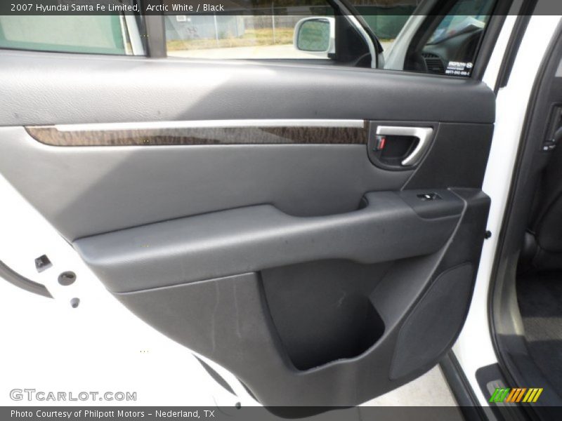 Arctic White / Black 2007 Hyundai Santa Fe Limited
