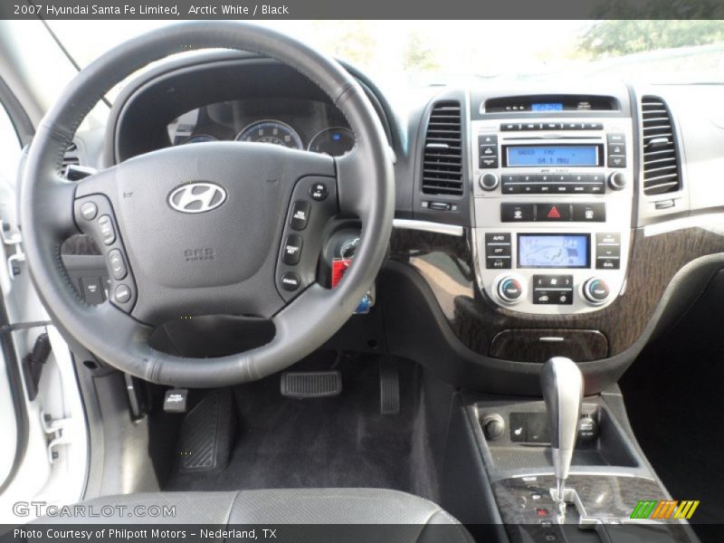 Arctic White / Black 2007 Hyundai Santa Fe Limited