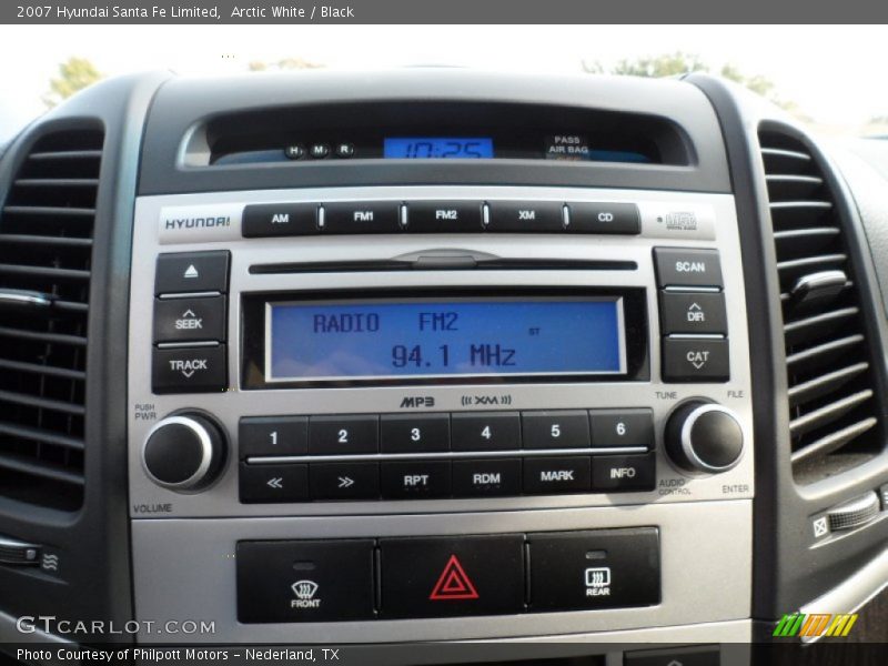 Arctic White / Black 2007 Hyundai Santa Fe Limited