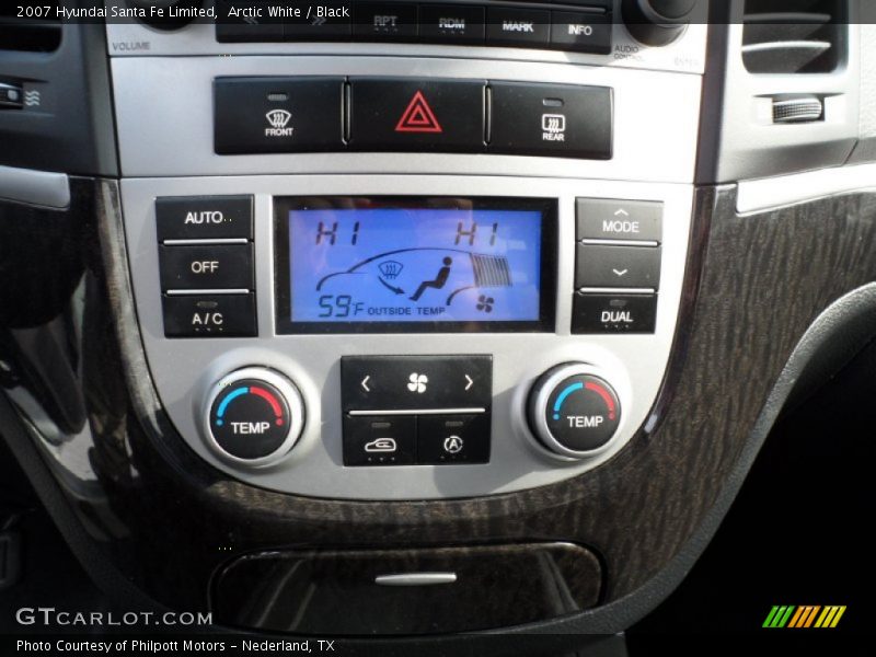Arctic White / Black 2007 Hyundai Santa Fe Limited
