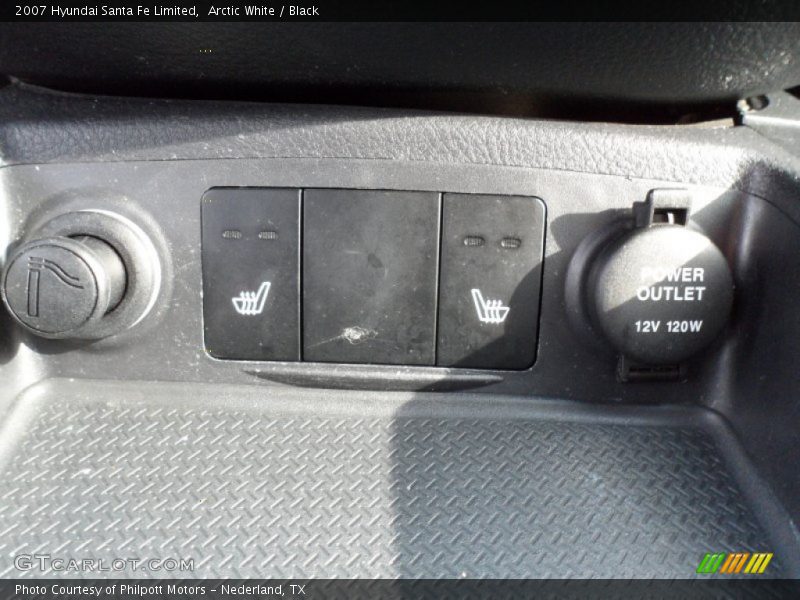 Arctic White / Black 2007 Hyundai Santa Fe Limited