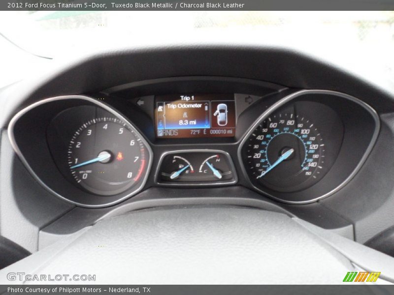 Tuxedo Black Metallic / Charcoal Black Leather 2012 Ford Focus Titanium 5-Door