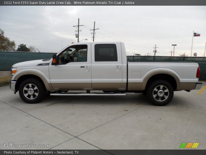  2012 F350 Super Duty Lariat Crew Cab White Platinum Metallic Tri-Coat