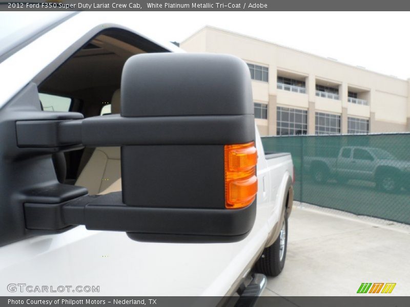 White Platinum Metallic Tri-Coat / Adobe 2012 Ford F350 Super Duty Lariat Crew Cab