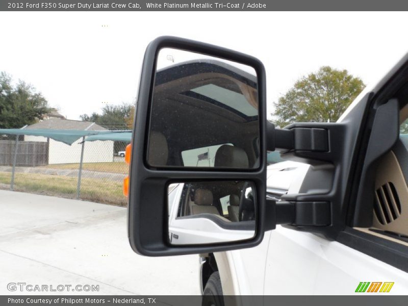 White Platinum Metallic Tri-Coat / Adobe 2012 Ford F350 Super Duty Lariat Crew Cab