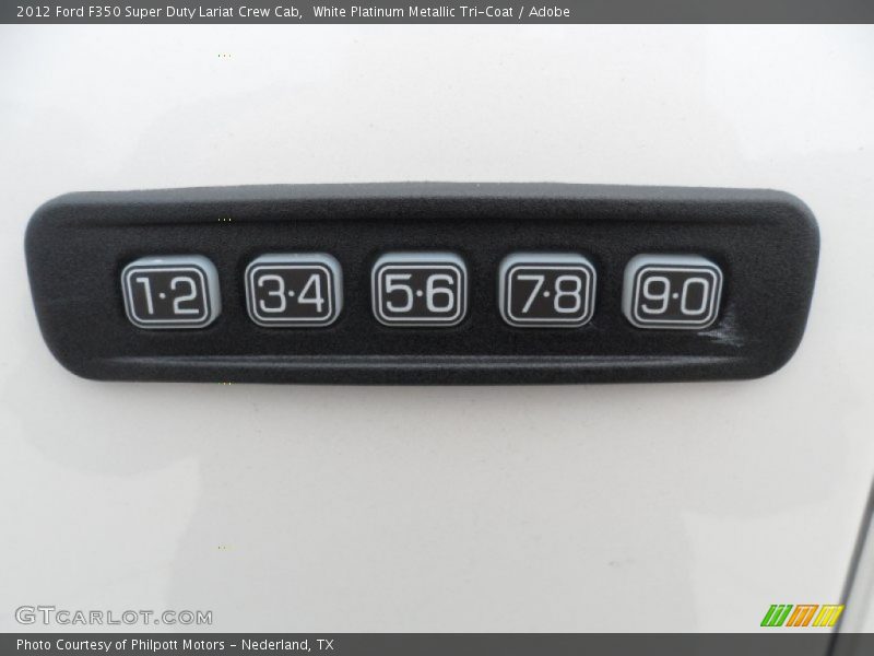 White Platinum Metallic Tri-Coat / Adobe 2012 Ford F350 Super Duty Lariat Crew Cab