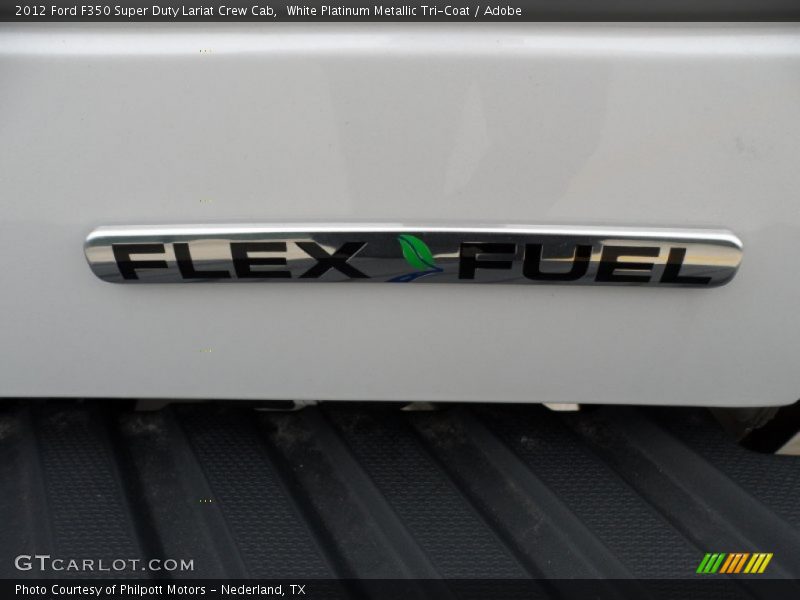 White Platinum Metallic Tri-Coat / Adobe 2012 Ford F350 Super Duty Lariat Crew Cab
