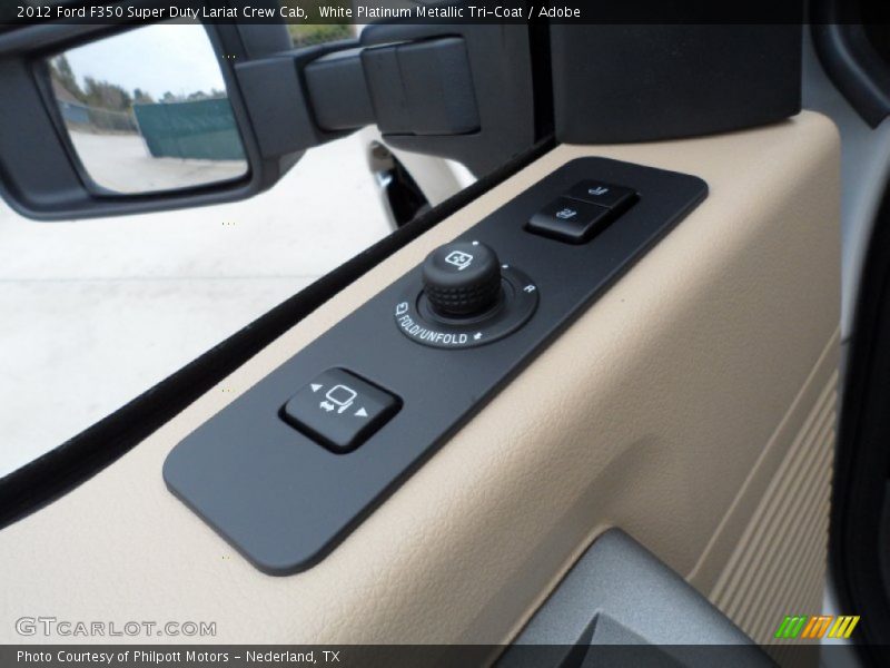 White Platinum Metallic Tri-Coat / Adobe 2012 Ford F350 Super Duty Lariat Crew Cab