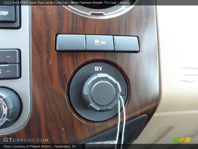 White Platinum Metallic Tri-Coat / Adobe 2012 Ford F350 Super Duty Lariat Crew Cab