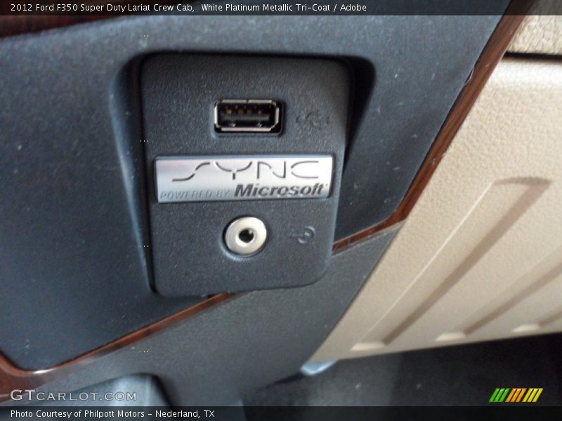 White Platinum Metallic Tri-Coat / Adobe 2012 Ford F350 Super Duty Lariat Crew Cab