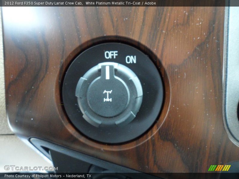 White Platinum Metallic Tri-Coat / Adobe 2012 Ford F350 Super Duty Lariat Crew Cab