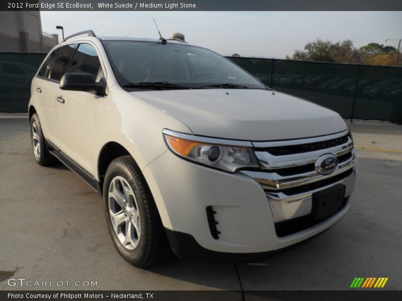 White Suede / Medium Light Stone 2012 Ford Edge SE EcoBoost