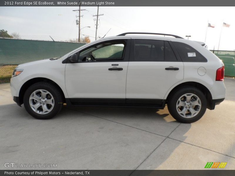 White Suede / Medium Light Stone 2012 Ford Edge SE EcoBoost