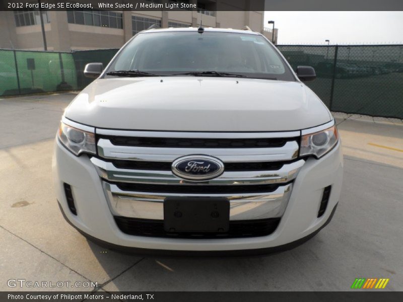White Suede / Medium Light Stone 2012 Ford Edge SE EcoBoost