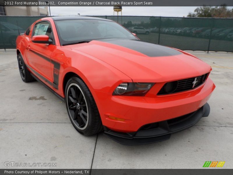 Front 3/4 View of 2012 Mustang Boss 302
