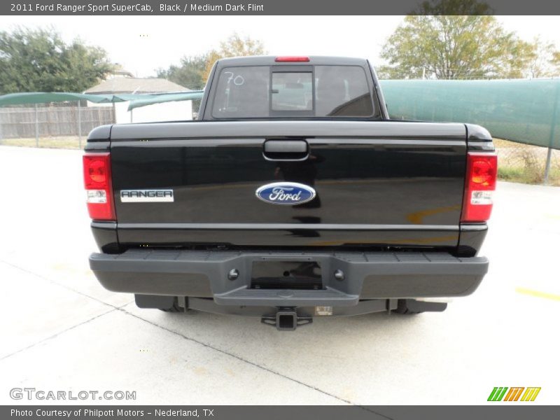 Black / Medium Dark Flint 2011 Ford Ranger Sport SuperCab