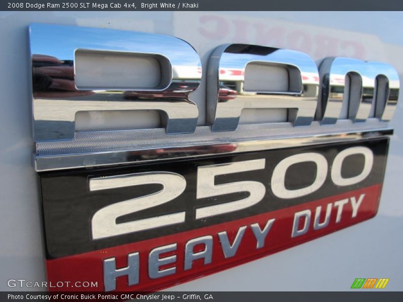 Bright White / Khaki 2008 Dodge Ram 2500 SLT Mega Cab 4x4