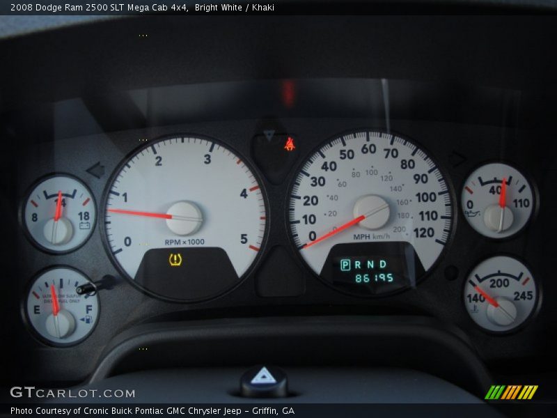Bright White / Khaki 2008 Dodge Ram 2500 SLT Mega Cab 4x4