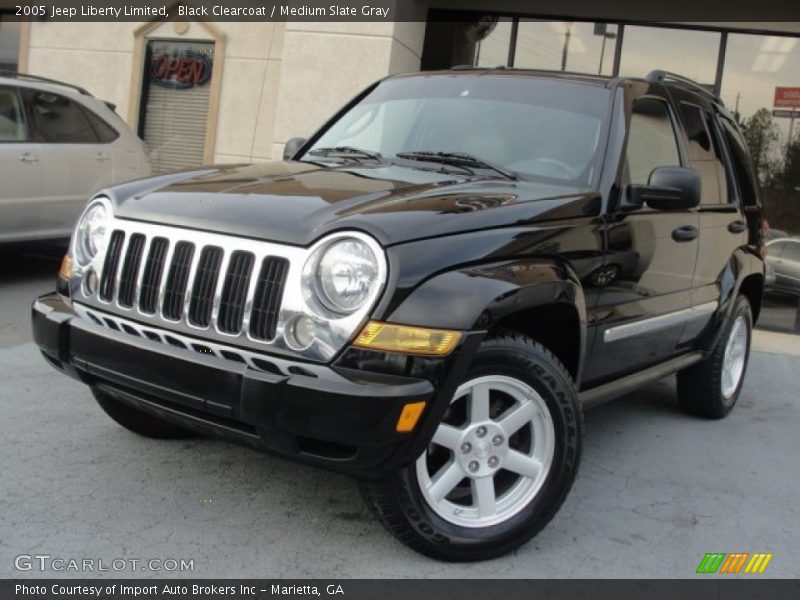 Black Clearcoat / Medium Slate Gray 2005 Jeep Liberty Limited