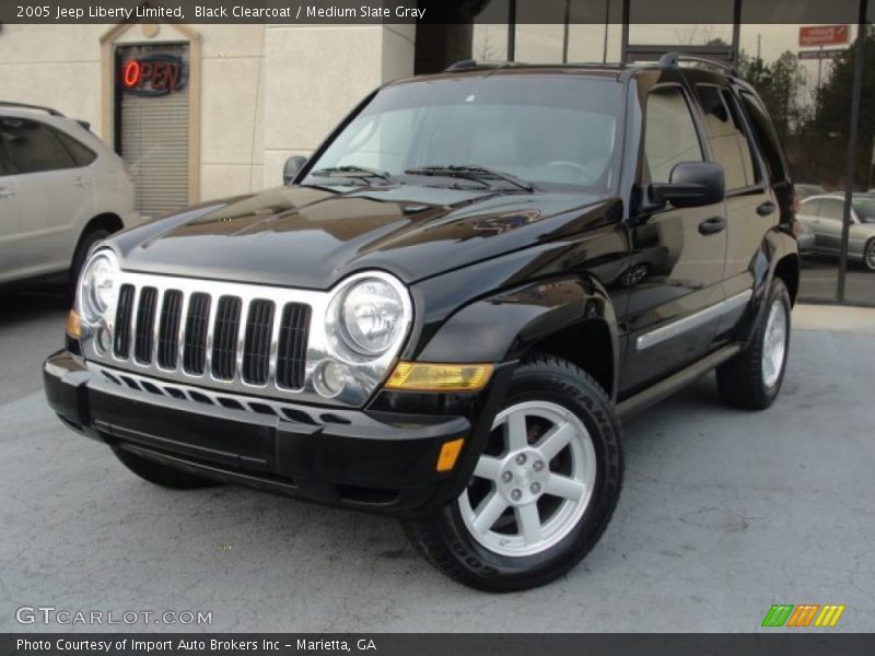 Black Clearcoat / Medium Slate Gray 2005 Jeep Liberty Limited