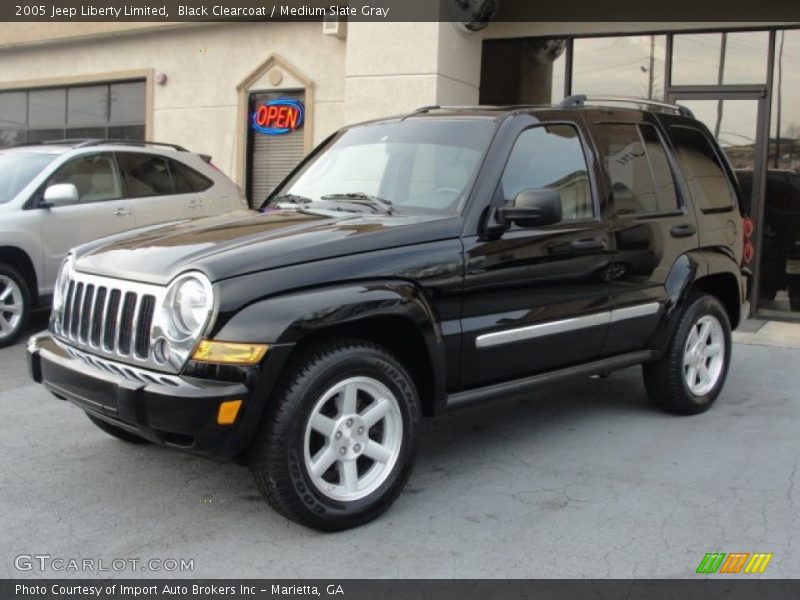 Black Clearcoat / Medium Slate Gray 2005 Jeep Liberty Limited