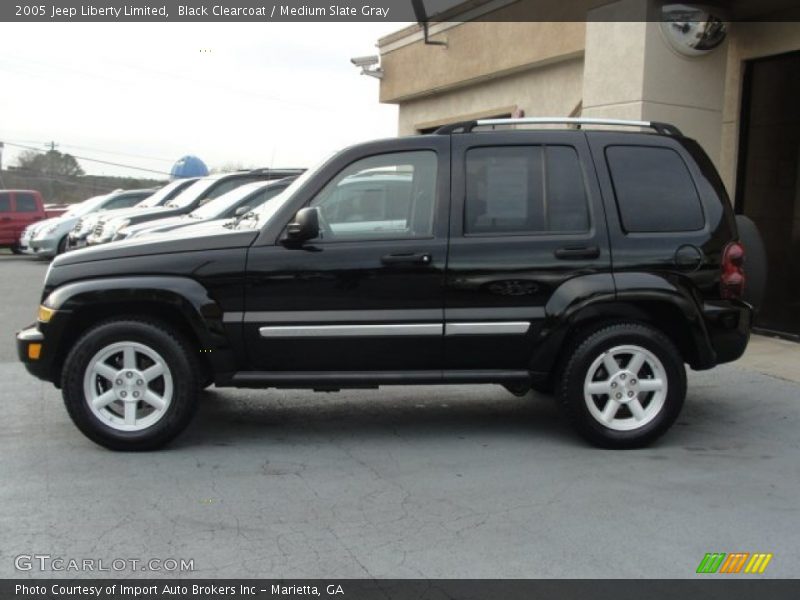Black Clearcoat / Medium Slate Gray 2005 Jeep Liberty Limited