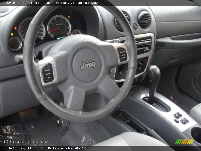 Black Clearcoat / Medium Slate Gray 2005 Jeep Liberty Limited