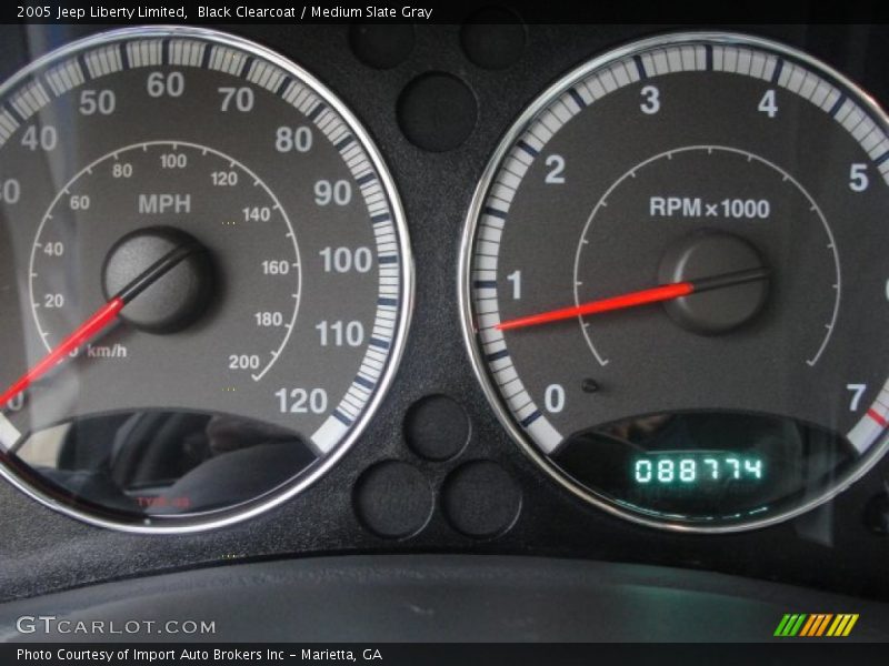 Black Clearcoat / Medium Slate Gray 2005 Jeep Liberty Limited