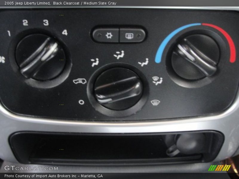 Black Clearcoat / Medium Slate Gray 2005 Jeep Liberty Limited