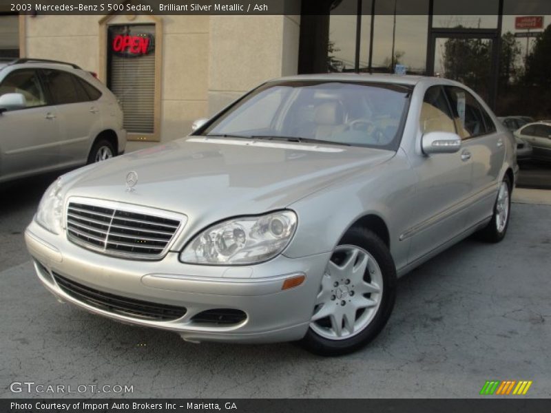 Brilliant Silver Metallic / Ash 2003 Mercedes-Benz S 500 Sedan