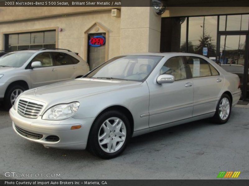 Brilliant Silver Metallic / Ash 2003 Mercedes-Benz S 500 Sedan